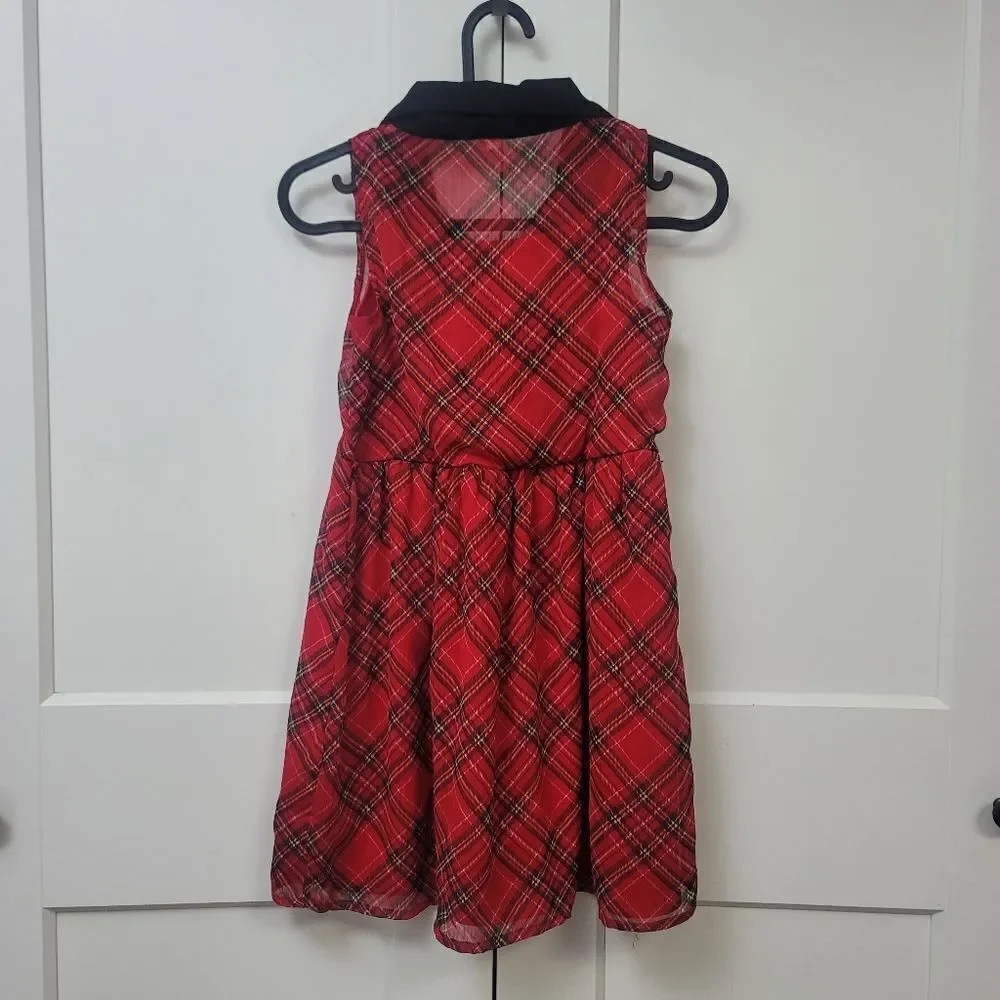 Self esteem plaid sleeveless dress, size 8